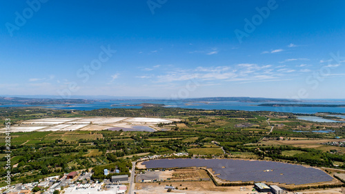 Aerial photo of the Berre and Bages Sigean lake photo