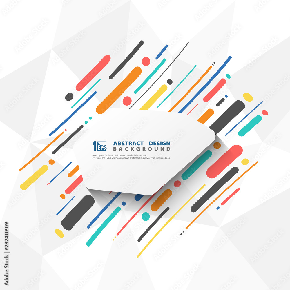 Abstract cover design of colorful stripes line pattern background. illustration vector eps10