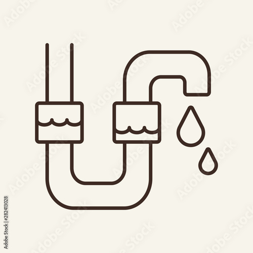 Water purification line icon