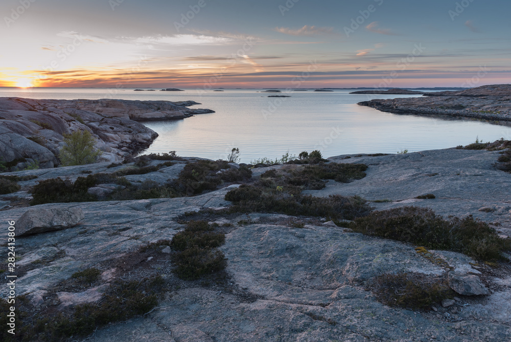 Sunset at Tångevik, on the West Coast of Sweden