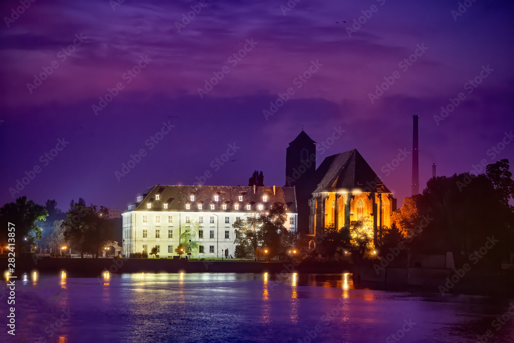 Cathedral Island in Wroclaw, Poland