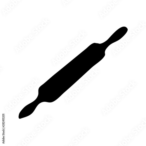 Hand Drawn rolling pin doodle. Sketch style icon. Decoration element. Isolated on white background. Flat design. Vector illustration