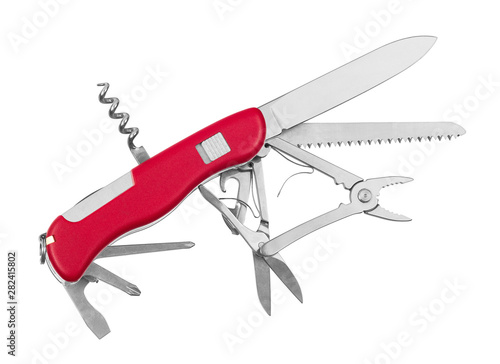 Knife multi-tool, isolated on white background