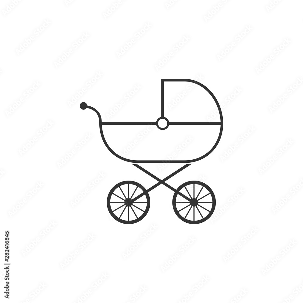 Baby, carriage, buggy, pram, stroller, wheel icon. Vector illustration, flat design. Baby, carriage, buggy, pram, stroller, wheel icon. Vector illustration, flat design.