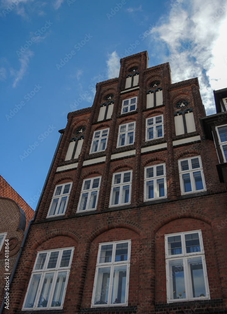 Facade of an old house in Lueneburg, Germany