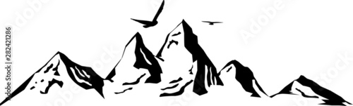 Mountain Skyline Landscape Vector Silhouette