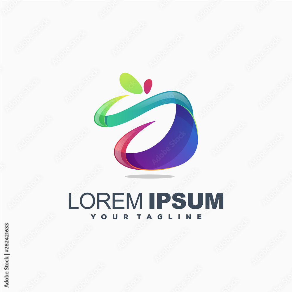 awesome abstract gradient logo design awesome abstract gradient logo design