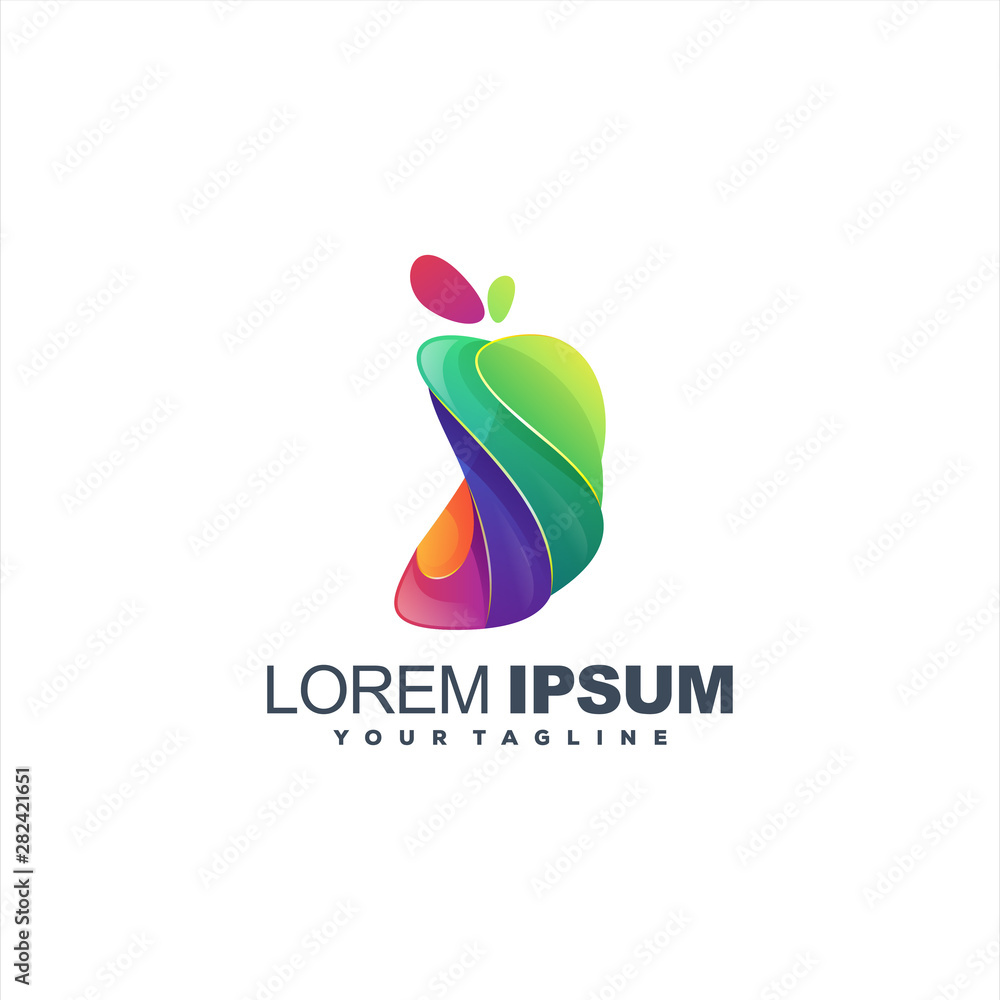 awesome fruit gradient logo design awesome fruit gradient logo design