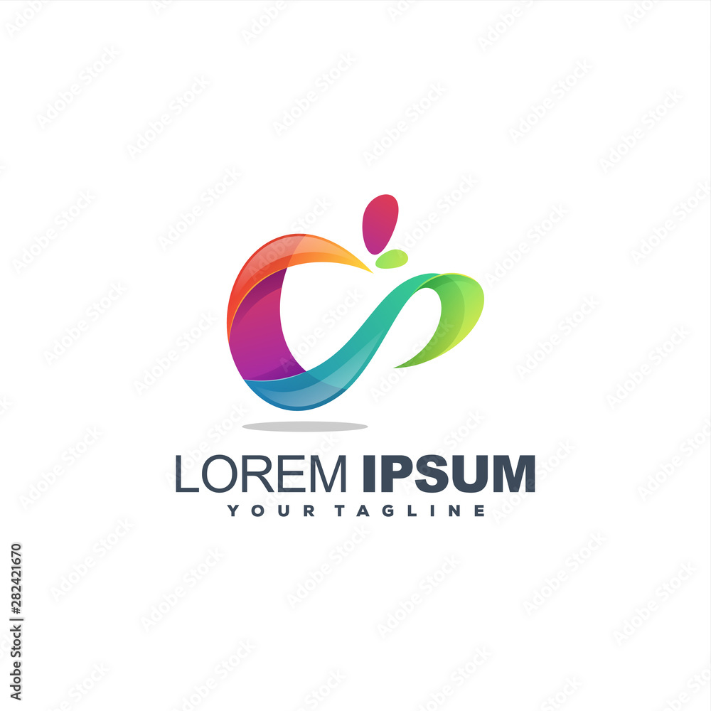awesome fruit gradient logo design awesome fruit gradient logo design