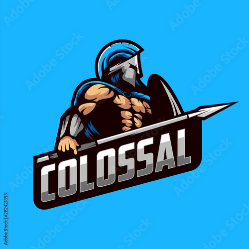 awesome spartan warrior logo design