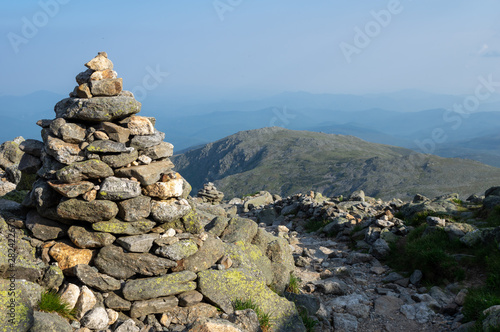 Rock Cairn Along Hiking Trail © World Travel Photos