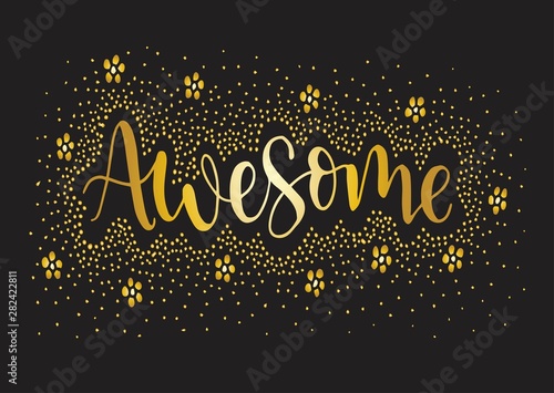 Awesome quote print in vector with flower