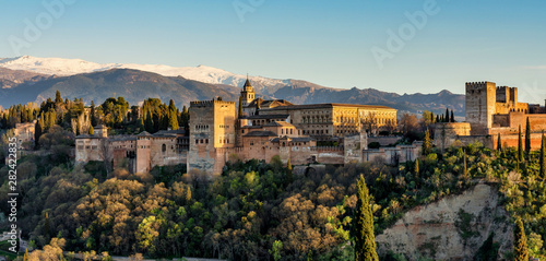 View of Alhambra Palace in Granada, Spain in Europe