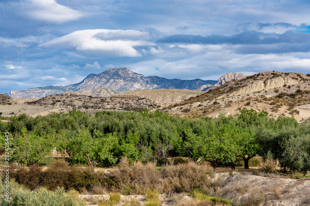 The Badlands of Abanilla and Mahoya near Murcia in Spain