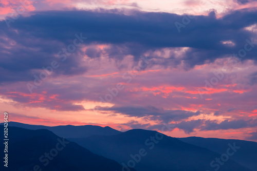 Beautiful mountain summer evening sunset landscape Lake Baika © Илья Подопригоров