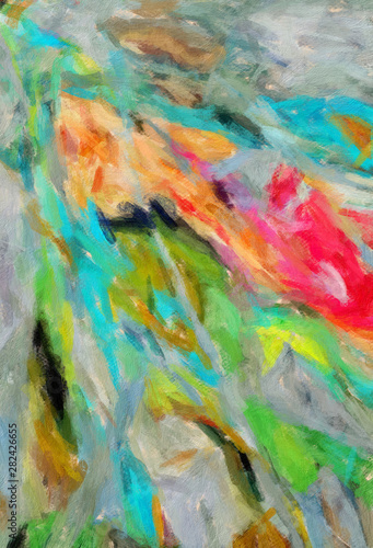 Abstract texture background. Delicate soft pastel colors and oil strokes Painted on canvas watercolor artwork. Good for printed picture, design postcard, posters and wallpapers. Digital graphic art.