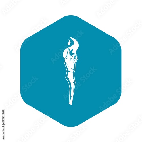 Torch icon. Simple illustration of torch vector icon for web