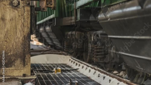 Wallpaper Mural freight cars spilling fertilizers time-lapse Torontodigital.ca