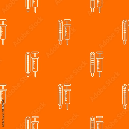 Thermometer syringe pattern vector orange for any web design best