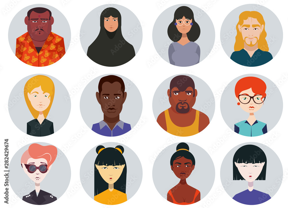 Set icons people Set icons people