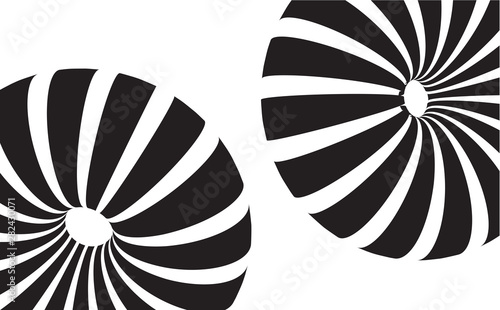 3d donuts flowers black and...