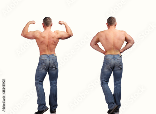 Image of muscle man posing in studio