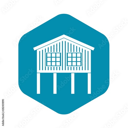 Stilt house icon. Simple illustration of stilt house vector icon for web