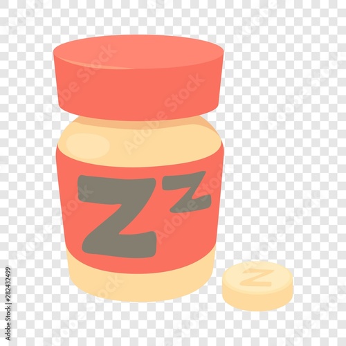 Sleeping pills icon. Cartoon illustration of sleeping pills vector icon for web