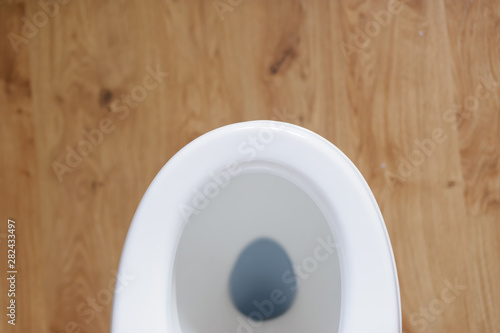 New ceramic toilet bowl at home