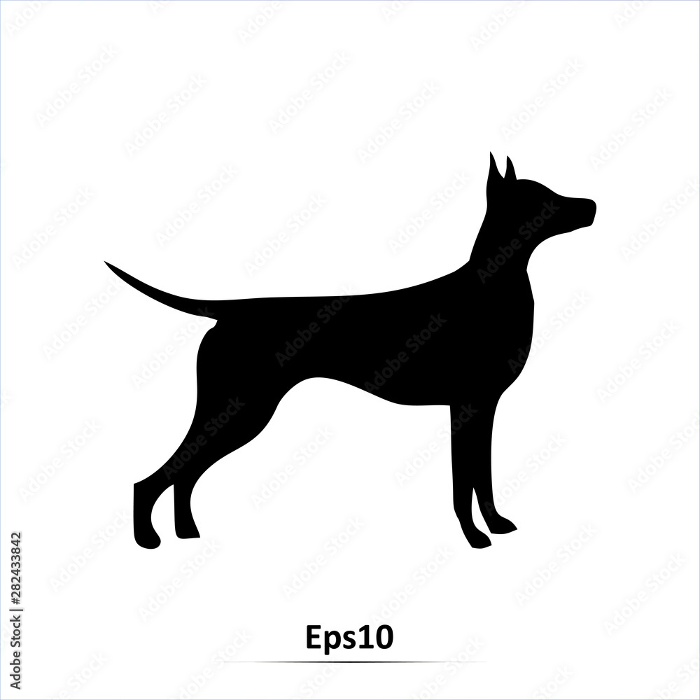 Dog icon. Vector illustration. Eps10