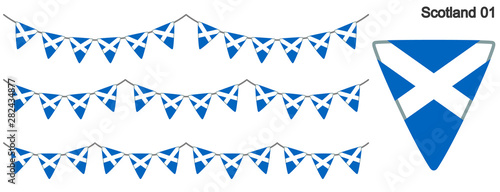 スコットランドの旗のガーラーンド　ベクターデータ（bunting garland）