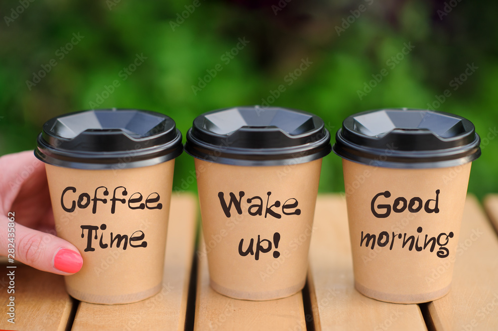 paper cup witn some words paper cup witn some words