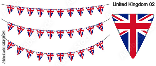 イギリスの国旗のガーラーンド　ベクターデータ（bunting garland）