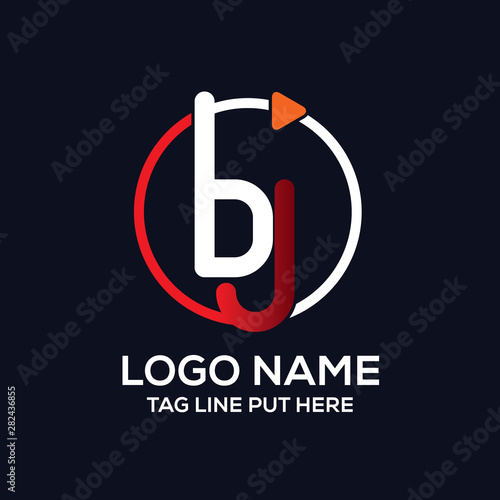 bj letter logo vector design template