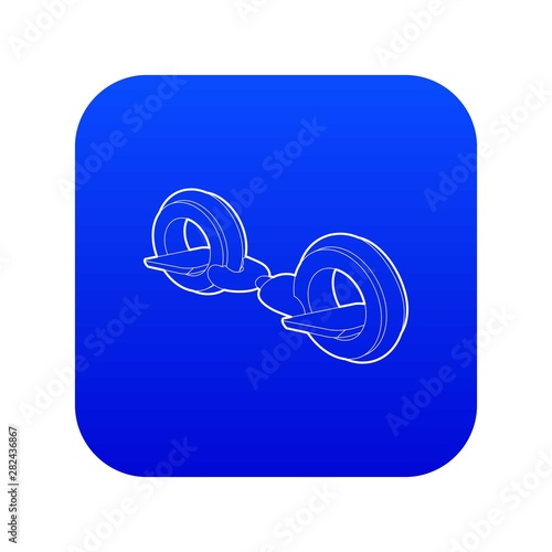 Little segway icon blue vector isolated on white background