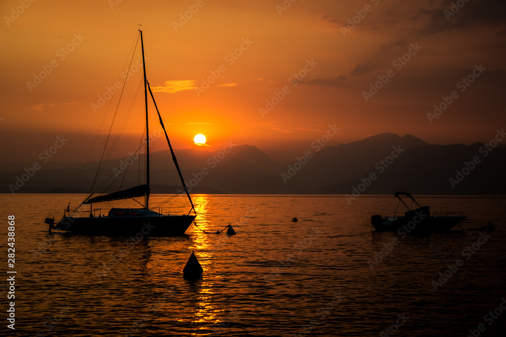 Sunset over Lake Garda