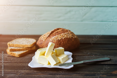 piece of butter on a desk