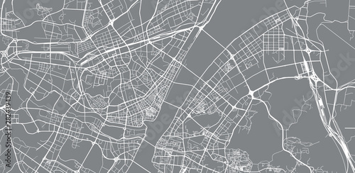 Urban vector city map of Wuhan  China