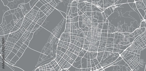 Urban vector city map of Nanjing, China photo