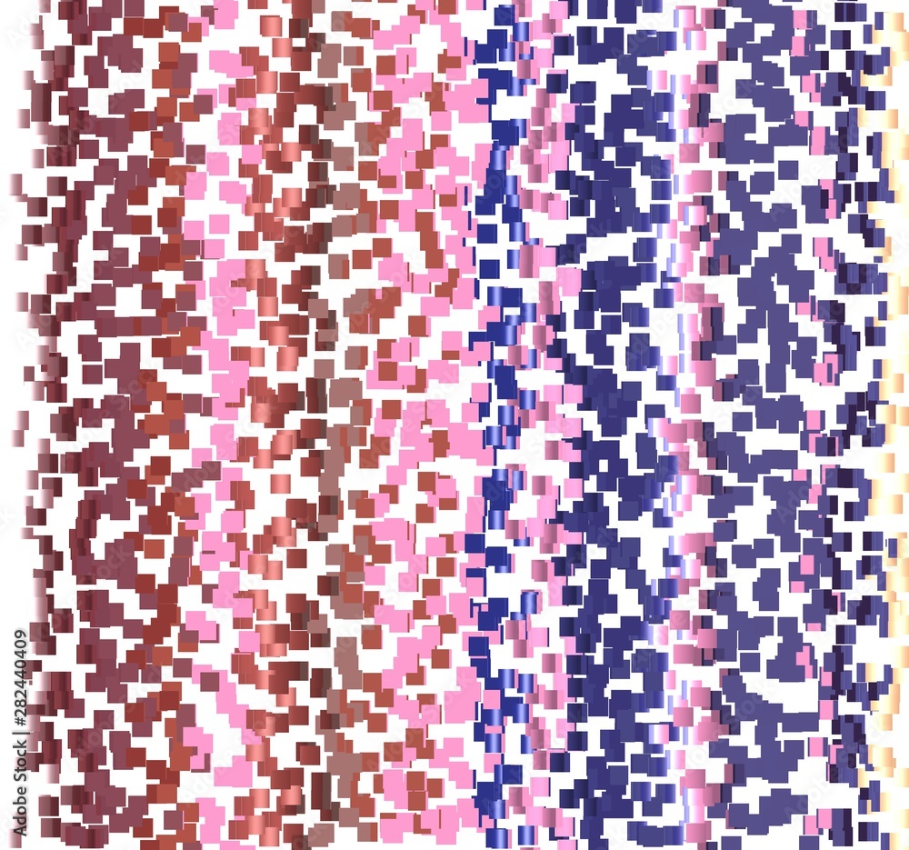 Fototapeta premium Sparkling colorful shapes, winter christmas forms, puzzle and abstract background