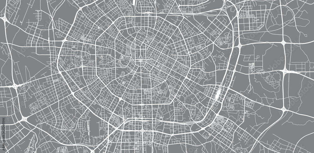 Fototapeta premium Mapa miasta miejskiego wektor Chengdunear, Chiny
