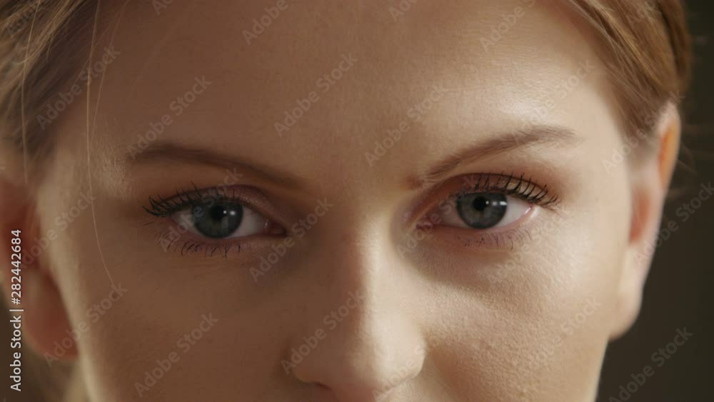 Pretty Young Woman Opening and Closing her Eyes Pretty Young Woman Opening and Closing her Eyes