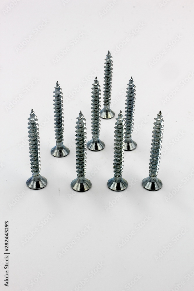 screws isolated on white background screws isolated on white background