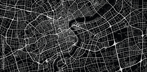 Fotografia Urban vector city map of Shanghai, China