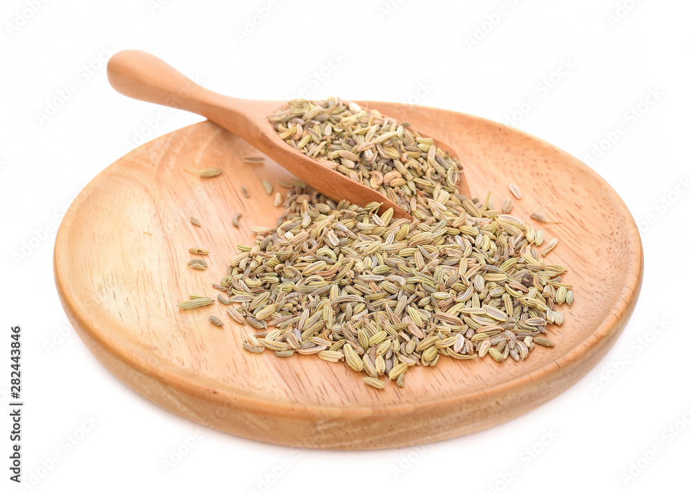 Fennel seeds isolated on white background Fennel seeds isolated on white background