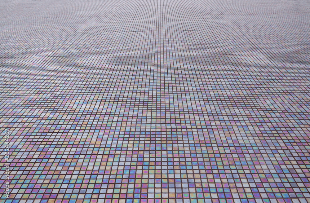 Fototapeta premium Pearl abstract square seamless texture - iridescent tiles
