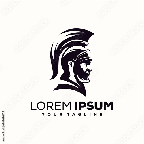 awesome spartan warrior logo design