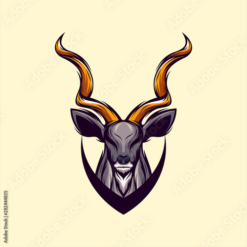 awesome deer horn logo design