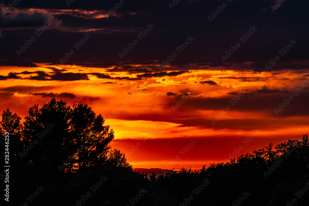 Obraz premium tramonto infuocato