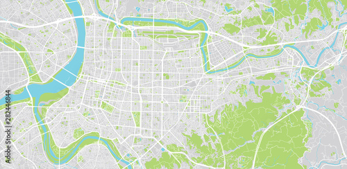 Fotografia Urban vector city map of Taipei, China